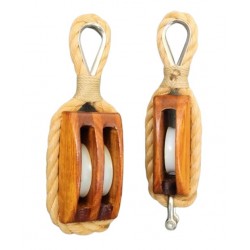 Wooden Rope Stropped Block