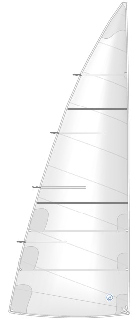 Taud de Grand voile Dralon pour Bôme 2.30 m , - Microsailing